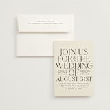 "Floral Emblem" - Wedding Invitations in Cream by Baumbirdy - Invitation with Envelope