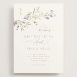 "Sweeping Meadow" - Wedding Invitations in Wisteria by Everett Paper Goods - Front