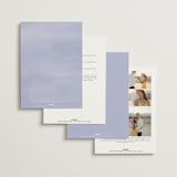 "Sweeping Meadow" - Wedding Invitations in Wisteria by Everett Paper Goods - Back of Card Options