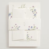 "Sweeping Meadow" - Wedding Invitations in Wisteria by Everett Paper Goods - Assembled with Belly Band