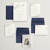 "Sweeping Meadow" - Wedding Invitations in Wisteria by Everett Paper Goods - Invitation Suite
