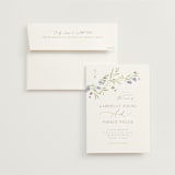 "Sweeping Meadow" - Wedding Invitations in Wisteria by Everett Paper Goods - Invitation with Envelope