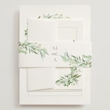 "I do" - Wedding Invitations in Fern by Creo Study - Assembled with Belly Band