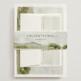 "Countryside" - Wedding Invitations in Emerald by Petra Kern - Assembled with Belly Band