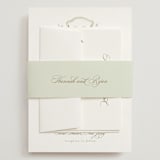 "Avalon" - Wedding Invitations in Chiffon by Everett Paper Goods - Assembled with Belly Band