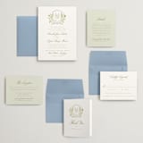 "Avalon" - Wedding Invitations in Chiffon by Everett Paper Goods - Invitation Suite