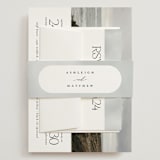 "Panoramic" - Wedding Invitations in Cloud by Heather Schertzer - Assembled with Belly Band