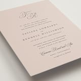 "Arch Monogram" - Wedding Invitations in Dusty Rose by Kelly Schmidt - Detail
