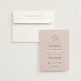 "Arch Monogram" - Wedding Invitations in Dusty Rose by Kelly Schmidt - Invitation with Envelope