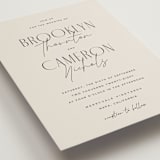 "Arabilla Overlap" - Wedding Invitations in Linen by Kelly Schmidt - Detail