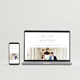 "Initial" - Wedding Invitations in Pearl by Jennifer Postorino - FREE Wedding Website