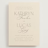 "Formal Elegance" - Wedding Invitations in Latte by Morgan Kendall - Front