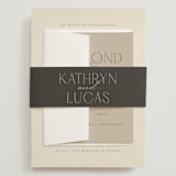 "Formal Elegance" - Wedding Invitations in Latte by Morgan Kendall - Assembled with Belly Band