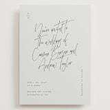 "Signature Script" - Wedding Invitations in Mint by Michelle Taylor - Front