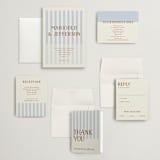 "Stripes" - Wedding Invitations in Wave by Kelly Watkins - Invitation Suite