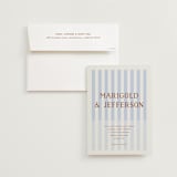 "Stripes" - Wedding Invitations in Wave by Kelly Watkins - Invitation with Envelope