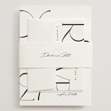 "Numerical" - Wedding Invitations in Lily by Owl and Toad - Assembled with Belly Band