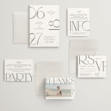 "Numerical" - Wedding Invitations in Lily by Owl and Toad - Invitation Suite