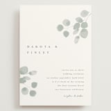 "Silver Dollar Eucalyptus" - Wedding Invitations in Silver Dollar by Shannon Chen of Four Wet Feet Studio - Front