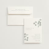 "Silver Dollar Eucalyptus" - Wedding Invitations in Silver Dollar by Shannon Chen of Four Wet Feet Studio - Invitation with Envelope