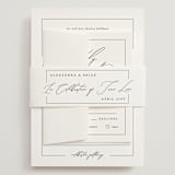 "Love Story" - Wedding Invitations in Alabaster by Liz Conley - Assembled with Belly Band