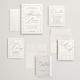 "Love Story" - Wedding Invitations in Alabaster by Liz Conley - Invitation Suite