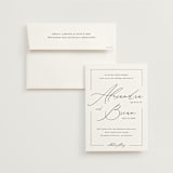 "Love Story" - Wedding Invitations in Alabaster by Liz Conley - Invitation with Envelope