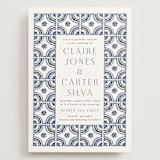 "watercolor tile" - Wedding Invitations in Cobalt by Katharine Watson - Front