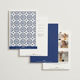"watercolor tile" - Wedding Invitations in Cobalt by Katharine Watson - Back of Card Options