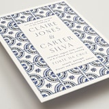 "watercolor tile" - Wedding Invitations in Cobalt by Katharine Watson - Detail