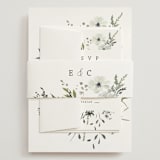 "Wildflower Garden" - Wedding Invitations in Lace by Hannah Williams - Assembled with Belly Band