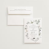 "Wildflower Garden" - Wedding Invitations in Lace by Hannah Williams - Invitation with Envelope