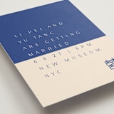 "two toned" - Wedding Invitations in Marseille Bleu by Deborah Chou - Detail