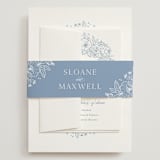"Wild Roses" - Wedding Invitations in Nova by Kristen Smith - Assembled with Belly Band