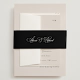 "Sibonie" - Wedding Invitations in Ivory by Melanie Kosuge - Assembled with Belly Band