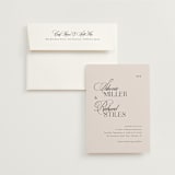 "Sibonie" - Wedding Invitations in Ivory by Melanie Kosuge - Invitation with Envelope