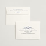 "Daisy Toile" - Wedding Invitations in Blue Willow by Susan Zinader - FREE Recipient Addressing