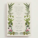 "Tropical garden" - Wedding Invitations in Lime by Elly - Front
