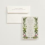 "Tropical garden" - Wedding Invitations in Lime by Elly - Invitation with Envelope