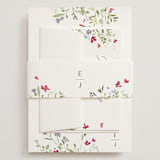 "Brynn" - Wedding Invitations in Cloud by Everett Paper Goods - Assembled with Belly Band
