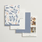 "Cascading Floral" - Wedding Invitations in Lagoon by Corinne Malesic - Back of Card Options