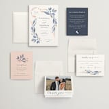 "Cascading Floral" - Wedding Invitations in Lagoon by Corinne Malesic - Invitation Suite