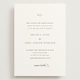 "Classic & Timeless" - Wedding Invitations in Obsidian by Lucrecia Caporale - Front