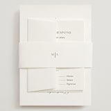 "Classic & Timeless" - Wedding Invitations in Obsidian by Lucrecia Caporale - Assembled with Belly Band