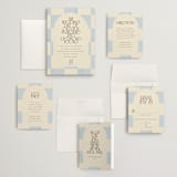 "Checker Wash" - Wedding Invitations in Ivory by Baumbirdy - Invitation Suite