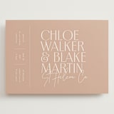 "Overlap" - Wedding Invitations in Terracotta by Kelly Schmidt - Front
