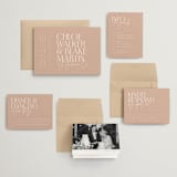 "Overlap" - Wedding Invitations in Terracotta by Kelly Schmidt - Invitation Suite