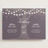"Garden Lights" - Wedding Invitations in Plum by Hooray Creative - Front