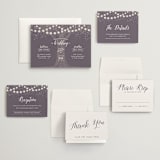 "Garden Lights" - Wedding Invitations in Plum by Hooray Creative - Invitation Suite