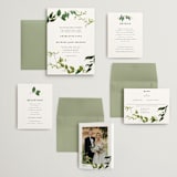 "Greenery" - Wedding Invitations in Fern by Susan Moyal - Invitation Suite